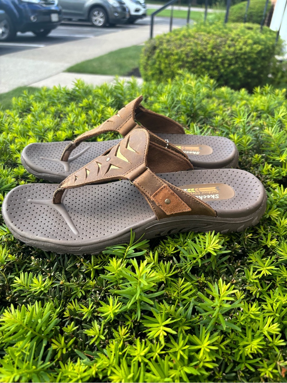 Skechers Reggae Brown Leather Toe Loop Sandals Women Comfort Outdoor Casual
NWT - Picture 6 of 11